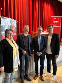 Vorstand SPD UB FFB mit Michael Schrodi, MdB und Bernhard Stiedl, Vorsitzender DGB Bayern